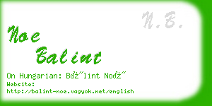 noe balint business card